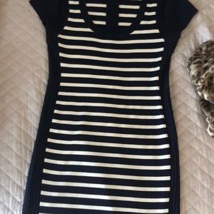 Philosophy Dress- navy and white